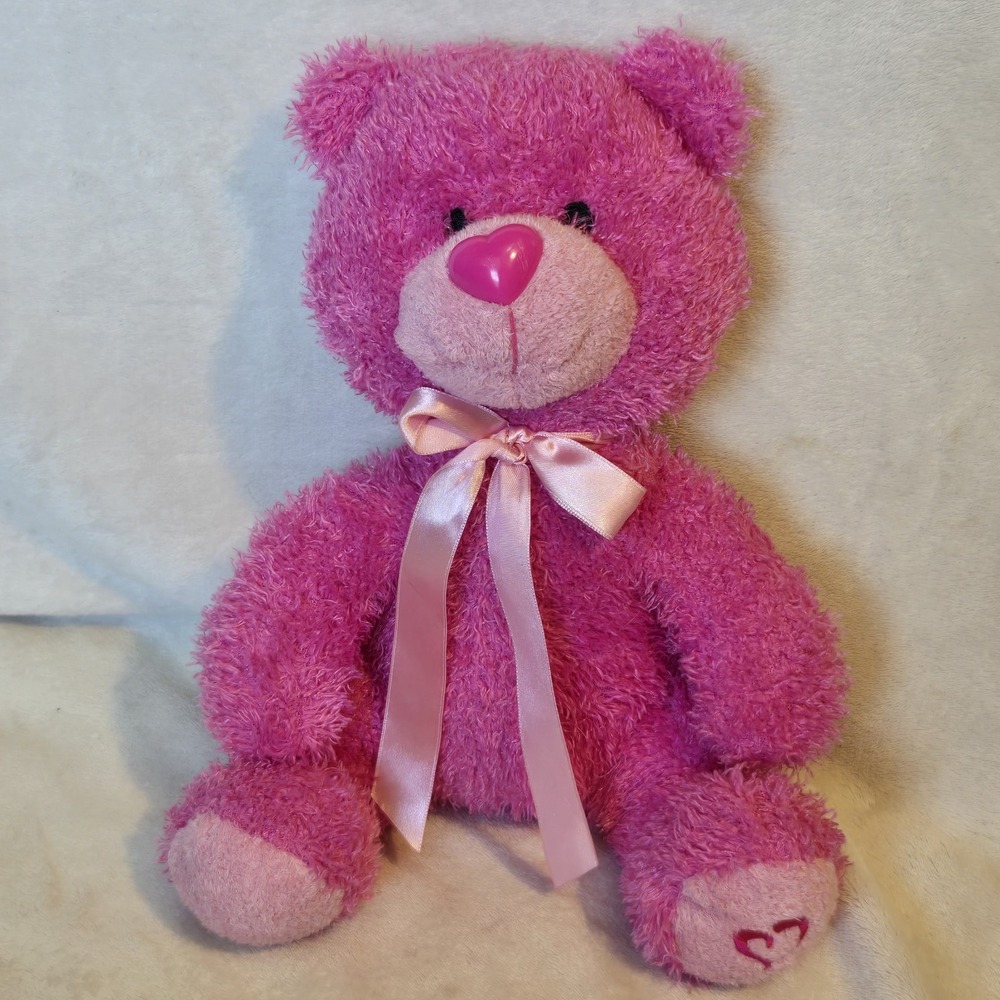 Loves Loveables Pink Teddy Bear Plush 11" Heart Nose Dana Classic Fragrance RARE